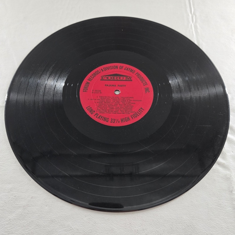 Pajama Party Teenagers, Cleftones Vinyl LP Forum Records Vintage Good+ Tested - Picture 11 of 12